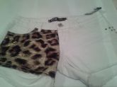 SHORT BRANCO/ ONÇA TAM 42